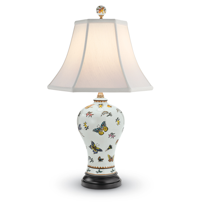 7554: Butterfly Porcelain Lamp (Product Detail)