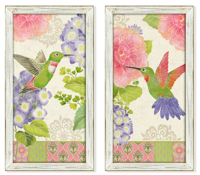 7568: Hummingbirds Wall Art (Set of Two) (Product Detail)