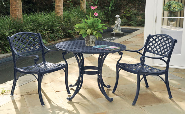 7662: Drayton 38" Dining Group with Two Chairs - Navy (Product Detail)