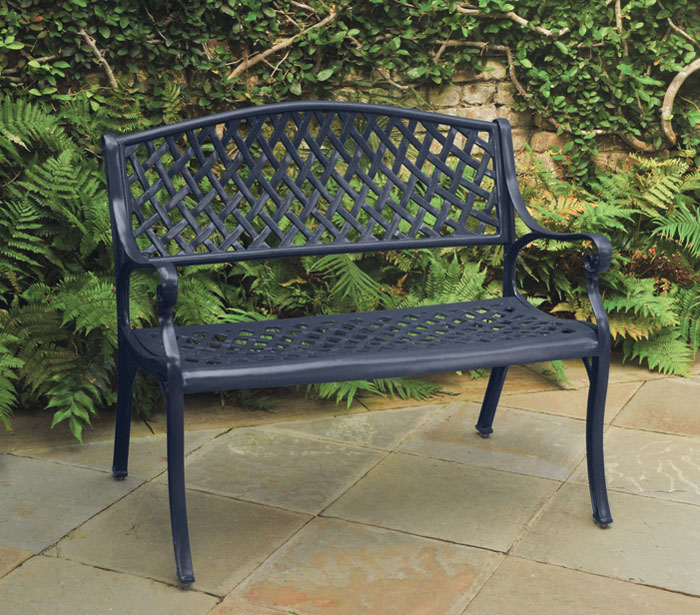 7661: Drayton Bench - Navy (Product Detail)