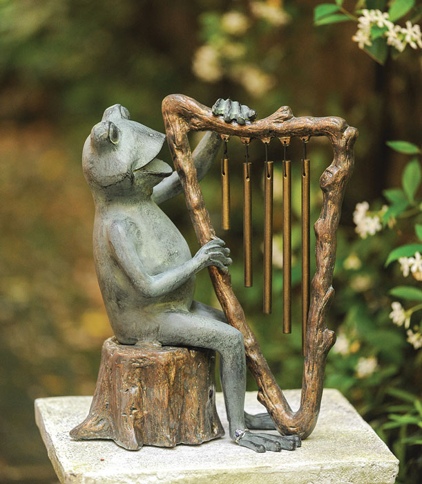 8236: Singing Frog with Wind Chimes Harp (Product Detail)