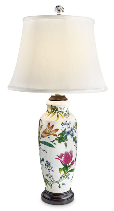 8556: Tulips and Lilies Lamp  (Product Detail)